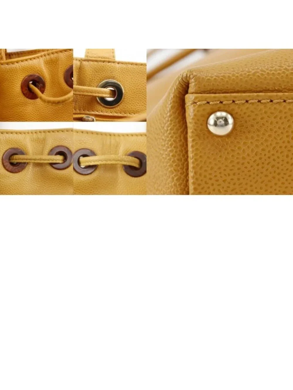 Chanel CC Logo Drawstring Caviar Leather Brown Tote - Picture 10 of 10